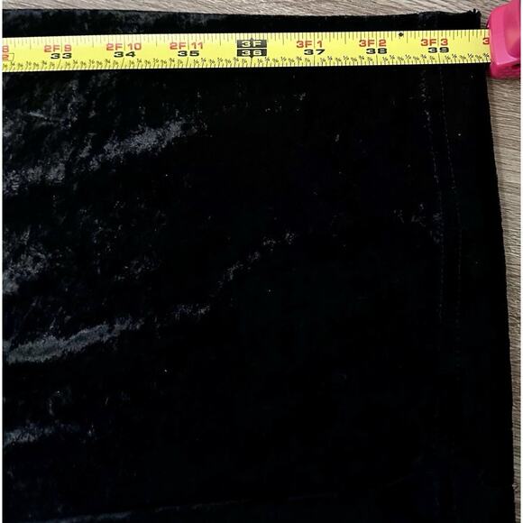 Citron Santa Monica Women Black Velvet Pull-On Pants Sz M Silk Blend Minimalist - Picture 8 of 8